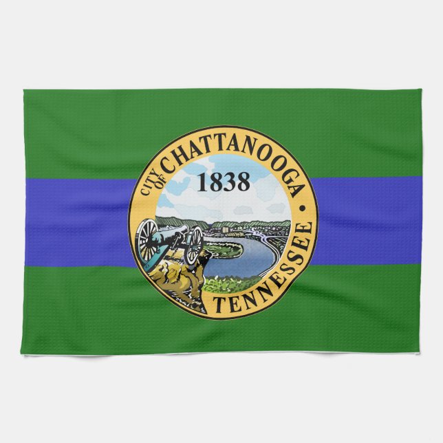 Flagga Chattanooga, Tennessee Kitchen Towel Kökshandduk (Horisontell)