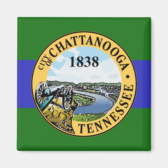 Flagga Chattanooga, Tennessee Magnet (Framsidan)