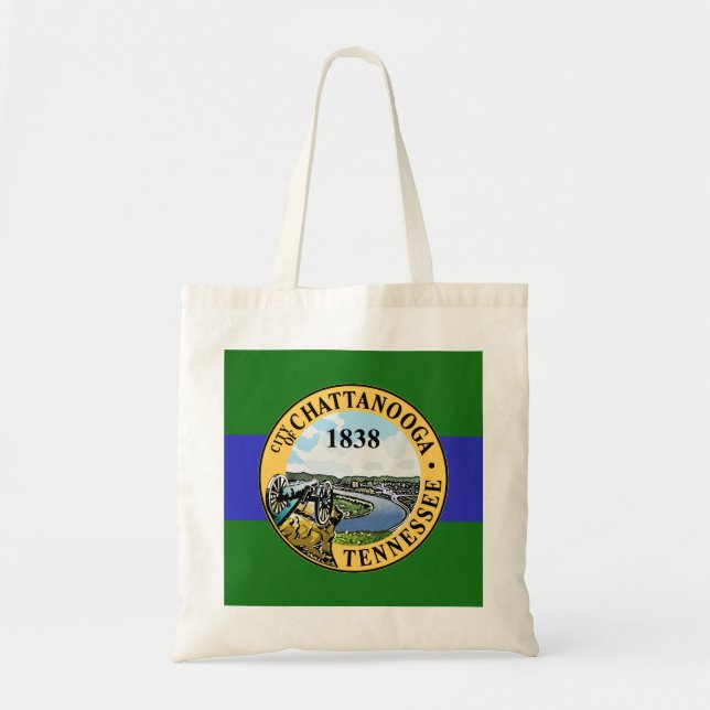 Flagga Chattanooga, Tennessee Tote Bag Tygkasse (Framsidan)