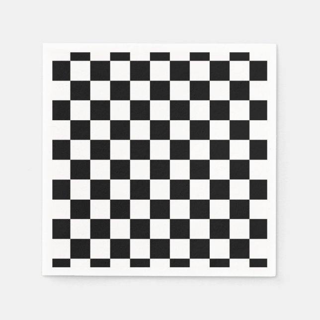 Flagga Checker Pappersservett (Framsidan)