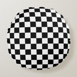 Flagga Checker Rund Kudde