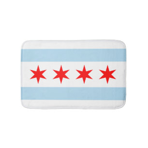 Flagga Chicago, Illinois Bathroom Mat Badrumsmatta