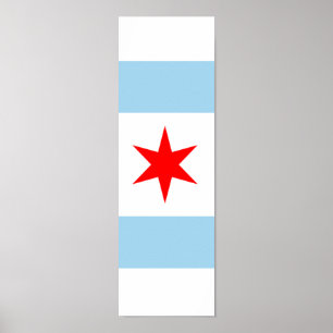 Flagga Chicago Poster artikel 1.4