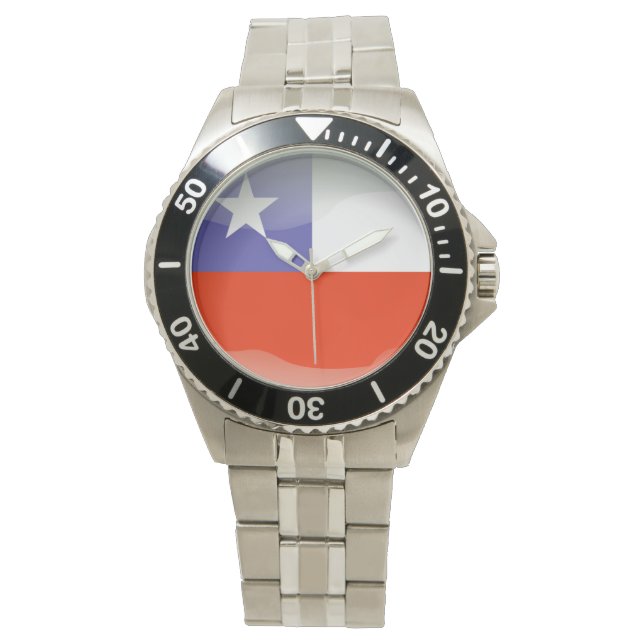Flagga Chile Armbandsur (Framsida)