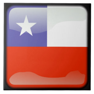 Flagga Chile Kakelplatta