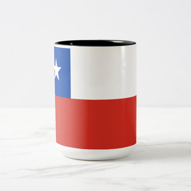 Flagga Chile Två-Tonad Mugg (Center)