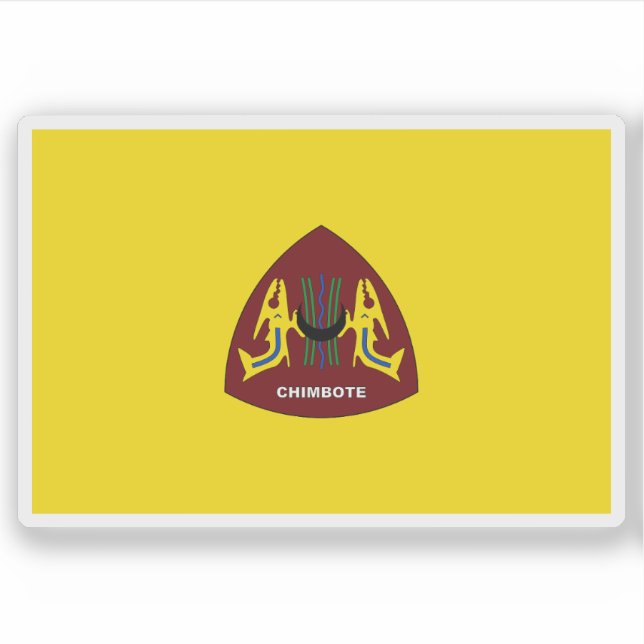 Flagga Chimbote, Peru Klistermärken (Framsida)