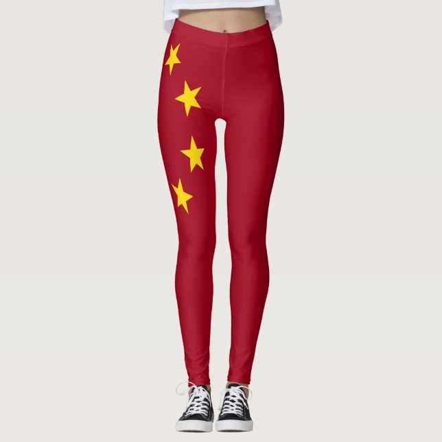 Flagga China Leggings (Framsida)