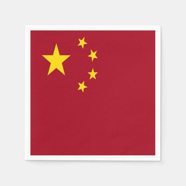 Flagga China Pappersservett (Framsidan)