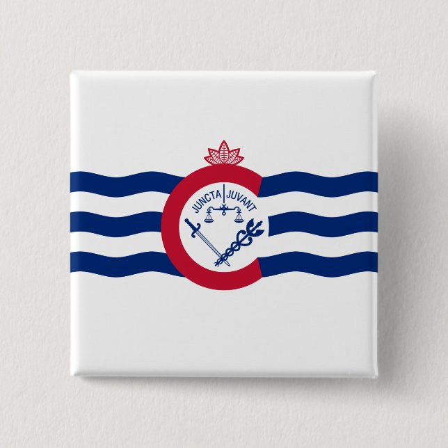 Flagga Cincinnati (Ohio) Knapp (Framsida)