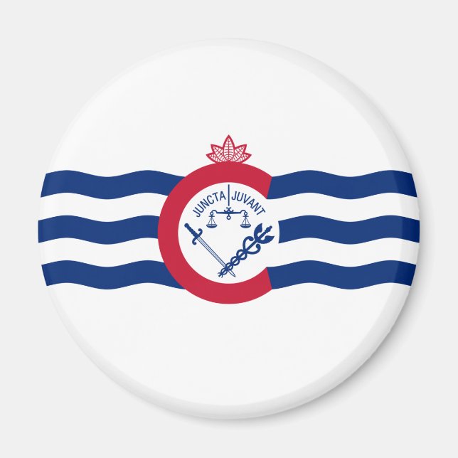 Flagga Cincinnati (Ohio) Magnet (Framsidan)