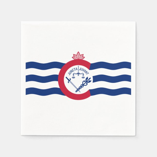 Flagga Cincinnati, Ohio Napkins Pappersservett (Framsidan)