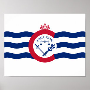 Flagga Cincinnati, Ohio Poster