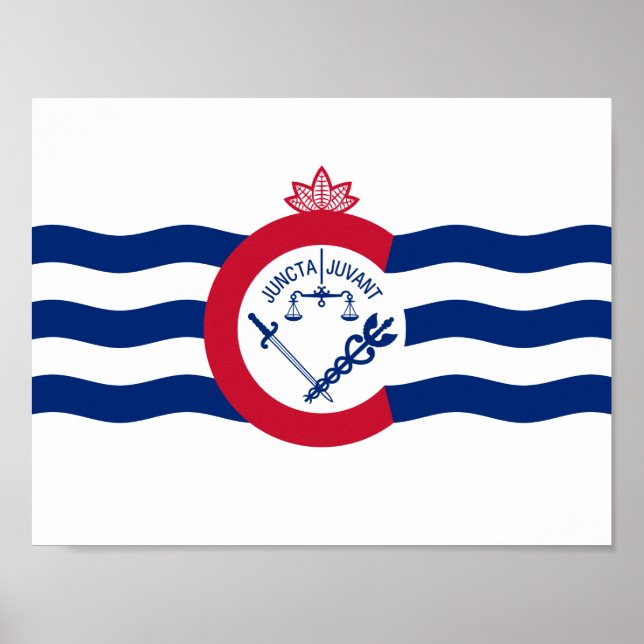 Flagga Cincinnati, Ohio Poster (Framsidan)