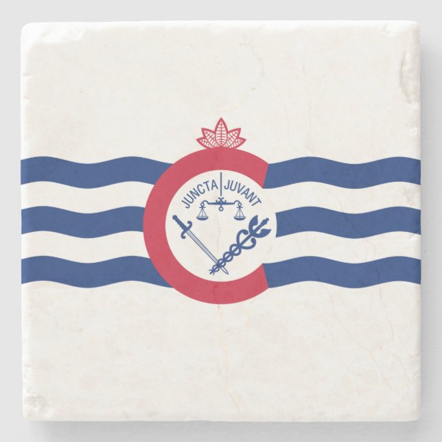 Flagga Cincinnati (Ohio) Stenunderlägg (Framsidan)