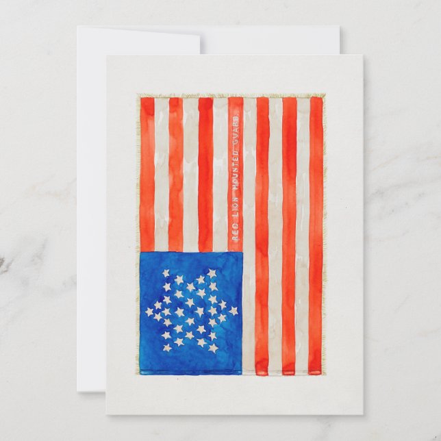 Flagga Civil Krig (ca. 1936) av Edward Grant Inbjudningar (Framsida)