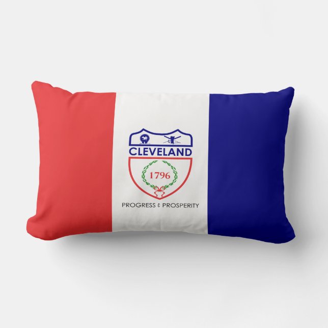 Flagga Cleveland (Ohio) Lumbarkudde (Framsida)