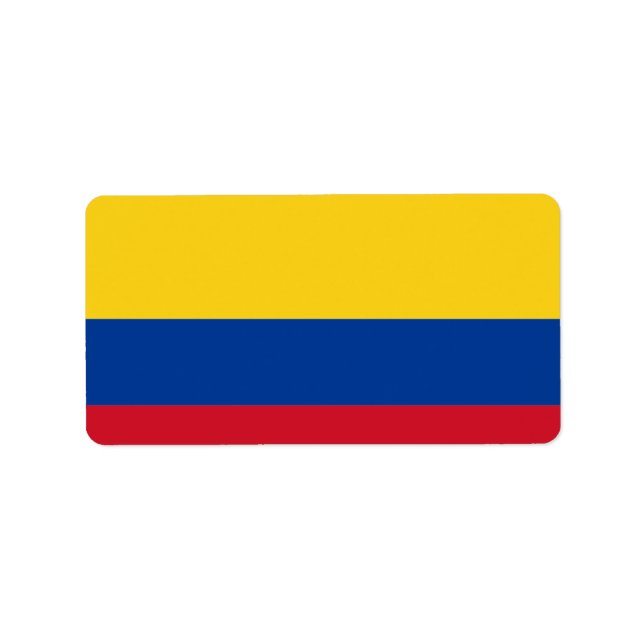 Flagga Colombia Adressetikett (Framsidan)
