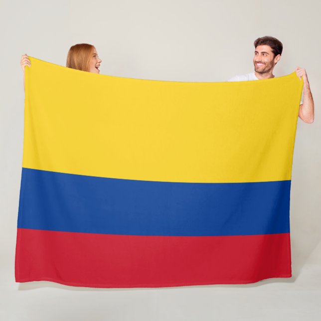 Flagga Colombia Fleecefilt (På plats)