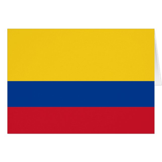 Flagga Colombia Hälsningskort (Framsidan Horizontal)