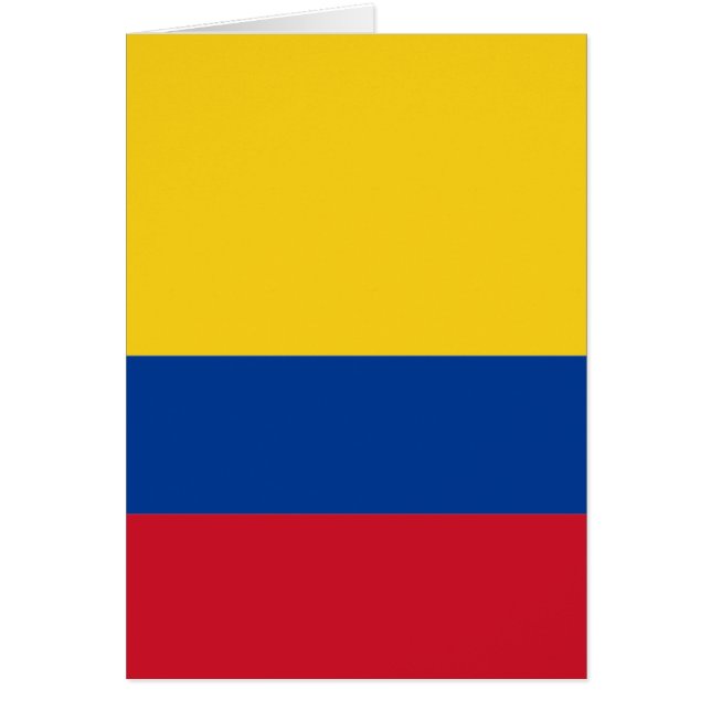 Flagga Colombia Hälsningskort (Framsidan)