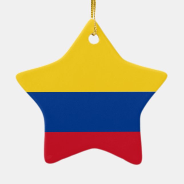 Flagga Colombia Julgransprydnad Keramik (Baksidan)