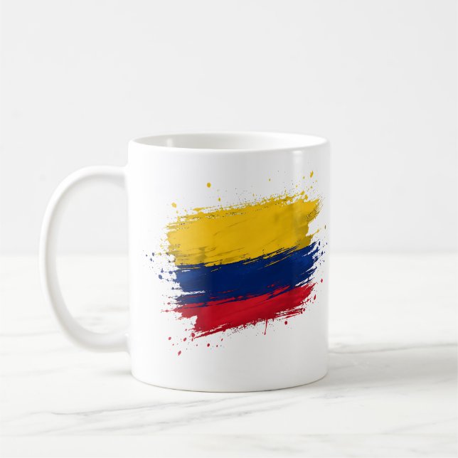 flagga colombia kaffemugg (Vänster)