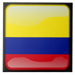 Flagga Colombia Kakelplatta