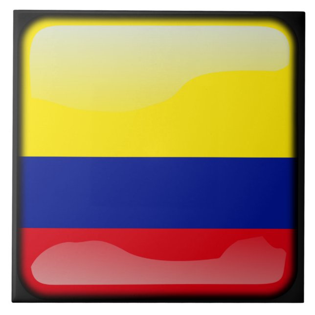 Flagga Colombia Kakelplatta (Framsidan)