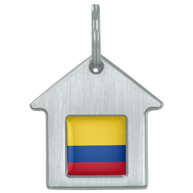Flagga Colombia, Republiken Colombia Namnbricka Husdjur (Framsidan)