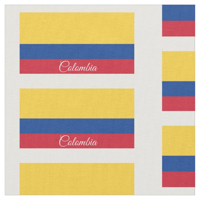 Flagga Colombia Tyg (Närbild)