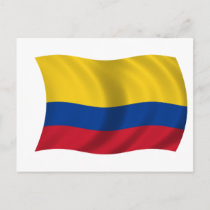 Flagga Colombia Vykort