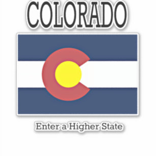 Flagga Colorado med statsmotto Klistermärken