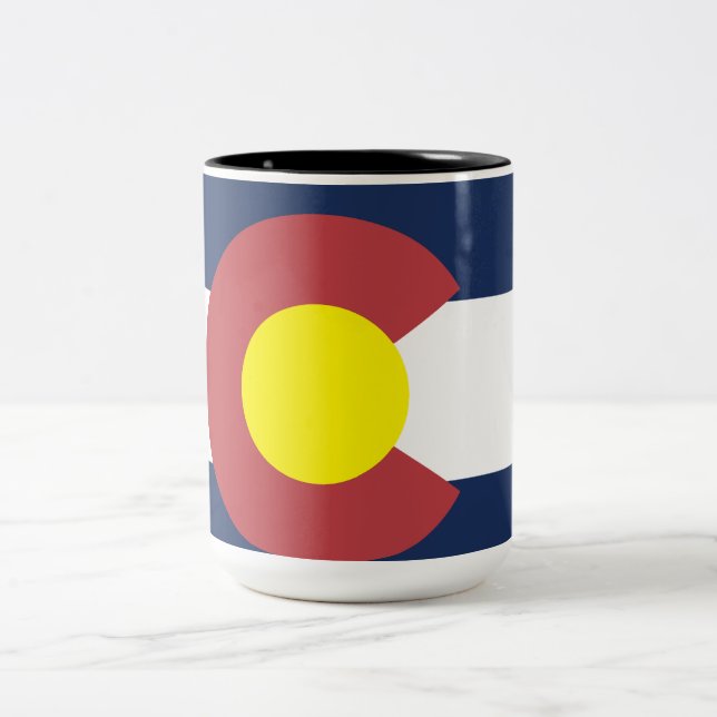 Flagga Colorado Två-Tonad Mugg (Center)