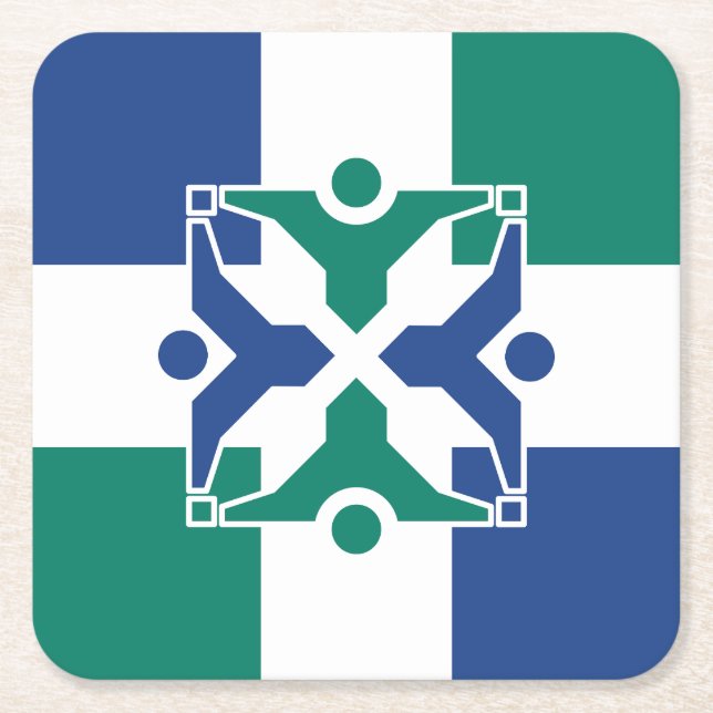 Flagga Columbia, Missouri Underlägg Papper Kvadrat (Framsidan)