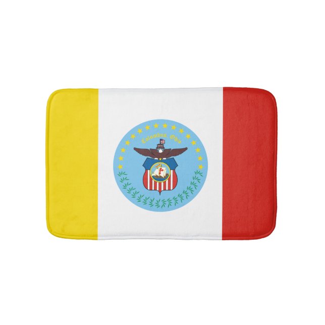 Flagga Columbus, Ohio Bathroom Mat Badrumsmatta (Framsidan)