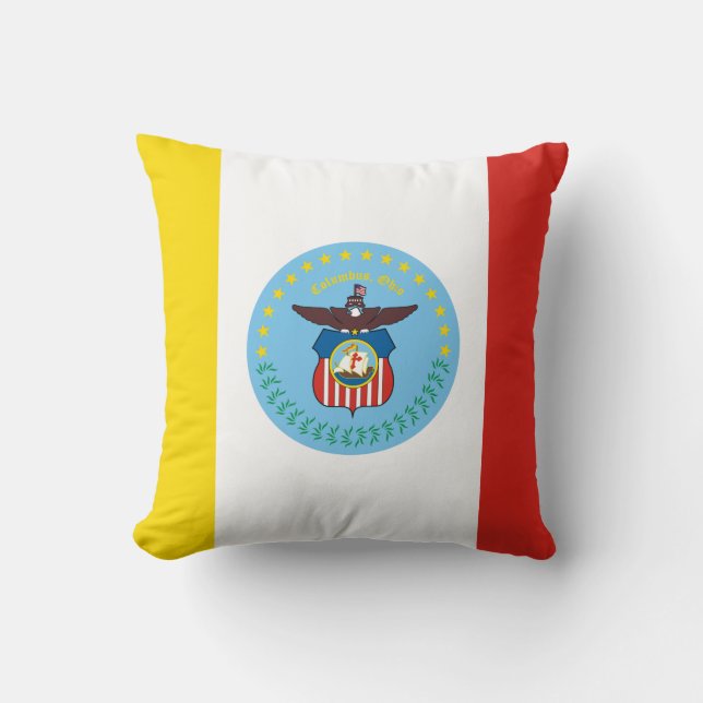 Flagga Columbus, Ohio Dekorativ kudde (Framsida)