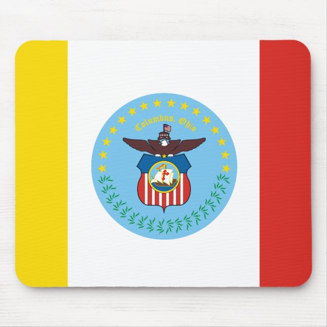 Flagga Columbus, Ohio Mouse Pad Musmatta (Framsidan)