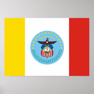 Flagga Columbus, Ohio Poster