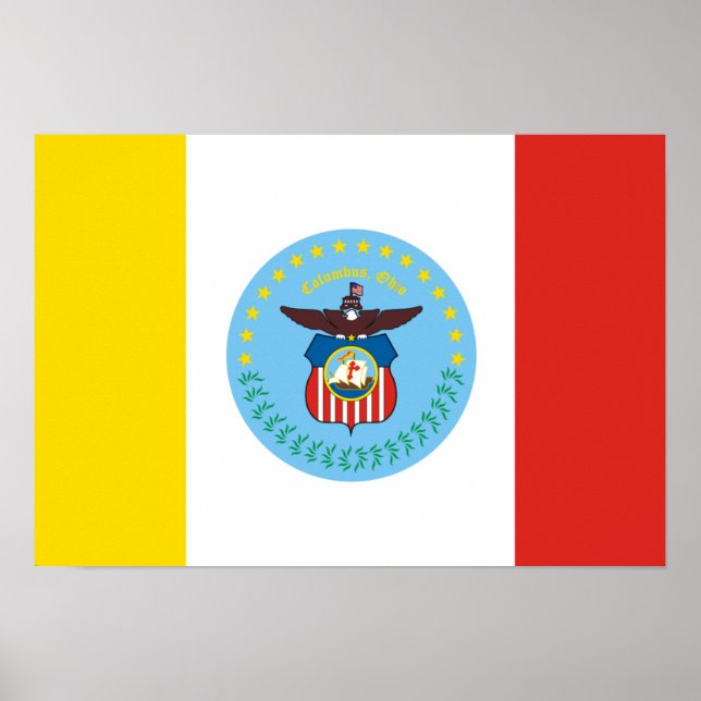 Flagga Columbus, Ohio Poster (Framsidan)