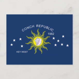 Flagga Conch Vykort