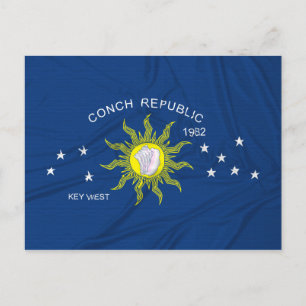 Flagga Conch Vykort
