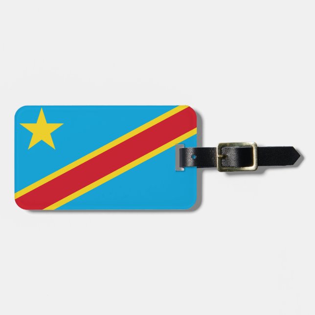 Flagga Congo Easy ID Personal Bagagebricka (Horisontell Framsida)