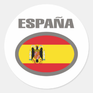 Flagga Coola i Spanien! Runt Klistermärke