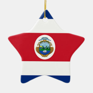 Flagga Costa Rica Julgransprydnad Keramik