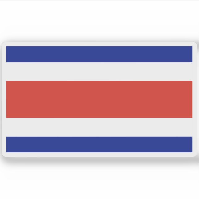 Flagga Costa Rica Klistermärken (Framsida)