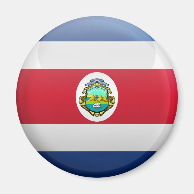 Flagga Costa Rica Magnet (Framsidan)