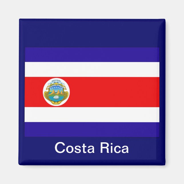 Flagga Costa Rica Magnet (Framsidan)