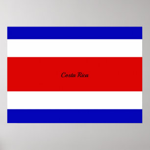 Flagga Costa Rica Poster