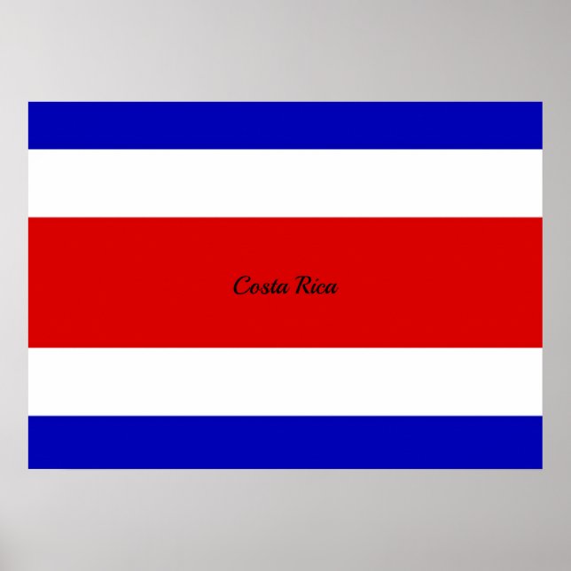 Flagga Costa Rica Poster (Framsidan)